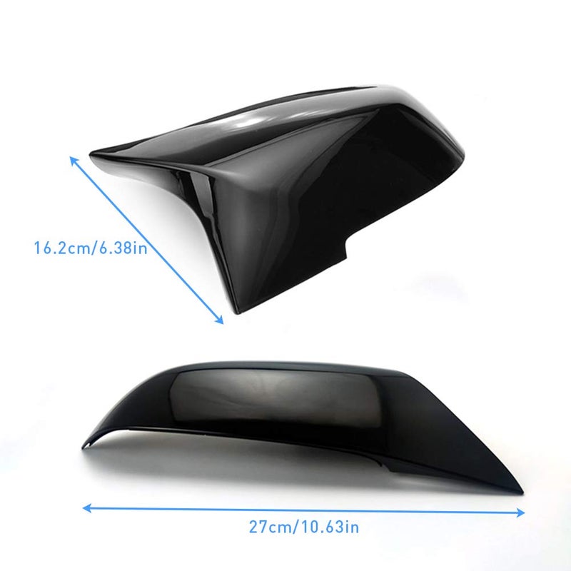 CLIO Door Rearview Mirror Cover Cap Replacement for BMW F20 F22 F23 F30 F31 F32 F33 F36 F87 M2 X1 E84 (Glossy Black) - Image 3